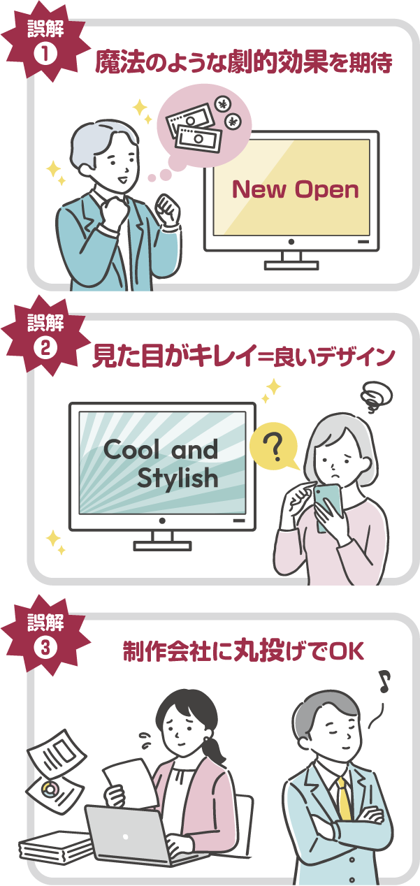 誤解だらけのホームページ制作IMAGE